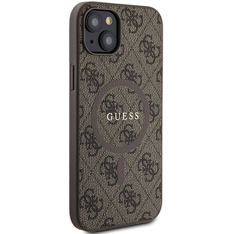 Oryginalne Etui GUESS Hardcase GUHMP14SG4GFRW do iPhone 14 (Kompatybilny z Magsafe / 4G Ring classic logo / brązowy)