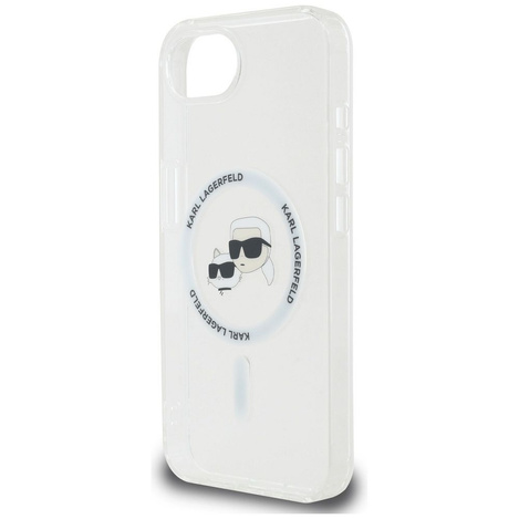 KARL LAGERFELD futerał do IPHONE 16e (SE 4 2025) kompatybilny z MagSafe KLHMPSE4HLSKCH (IML Metal KC Heads) biały