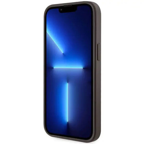 Guess GUHMP14MP4RPSW iPhone 14 Plus 6,7&quot; braun/braunes Hardcase 4G bedruckte Streifen MagSafe