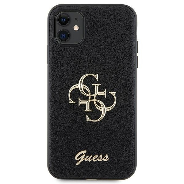 Oryginalne Etui IPHONE 11 / XR Guess Hardcase Glitter Script Big 4G (GUHCN61HG4SGK) czarne