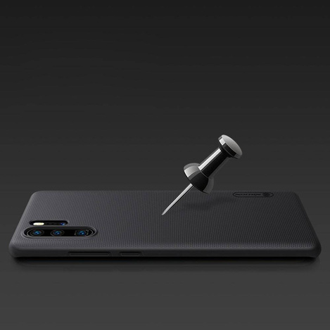 Nillkin Super Frosted Shield wzmocnione etui pokrowiec + podstawka Huawei P30 Pro czarny