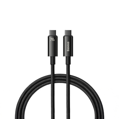 Kabel USB C – USB C 480 Mbit/s 240 W 3 m Baseus Tungsten Gold CAWJ040101 – Schwarz