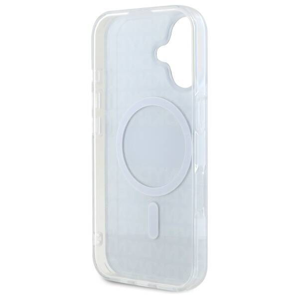 Etui DKNY Repeat Texture Pattern With Stripe na iPhone 16 - czarne