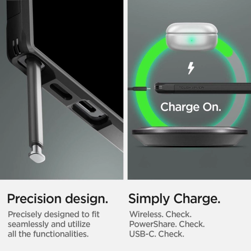 Spigen Tough Armor Hülle für Samsung Galaxy S24 Ultra – Schwarz