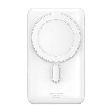 Baseus Magnetic Bracket Powerbank mit MagSafe Wireless Charging 10000mAh 20W Overseas Edition weiß (PPCX000202) + USB Type C Baseus Xiaobai Series 60W 0.5m
