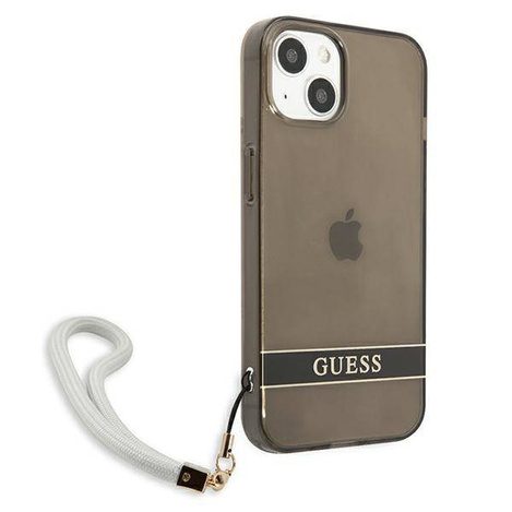 Guess GUHCP13SHTSGSK iPhone 13 mini 5,4 &quot;schwarz / schwarz Hardcase Translucent Stap