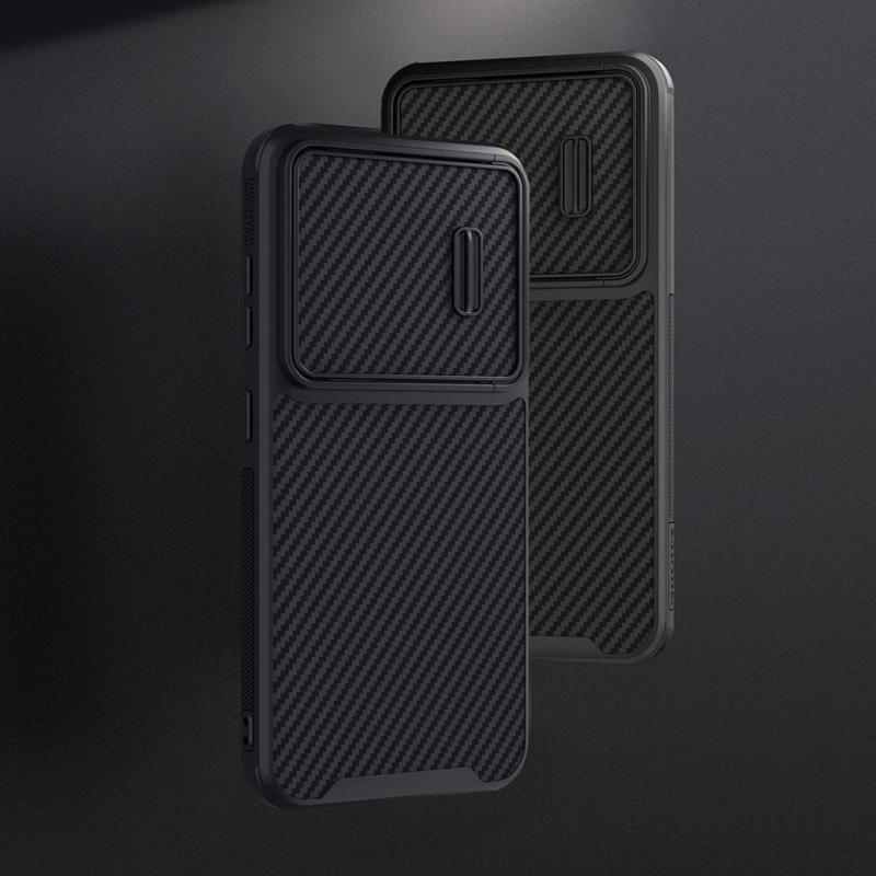 Nillkin Synthetic Fiber S Case für Samsung Galaxy S23, Kameraabdeckung, schwarz