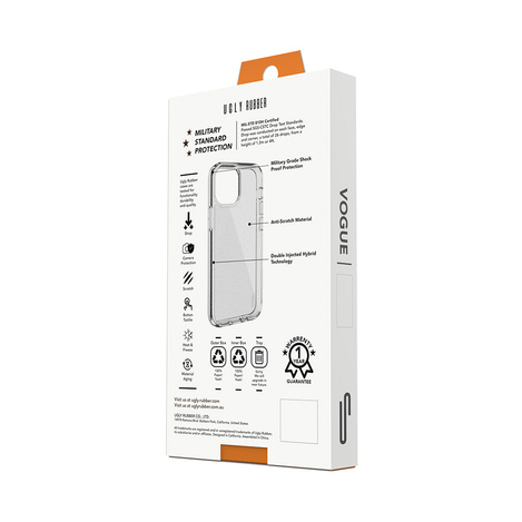 Ugly Rubber nakładka Vogue do iPhone 15 Pro 6,1" transparentna