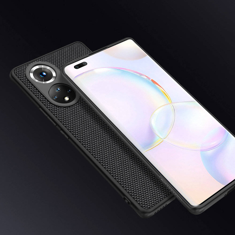 Nillkin Textured Case eine strapazierfähige, verstärkte Hülle mit Gelrahmen und Nylon auf der Rückseite Honor 50 Pro schwarz