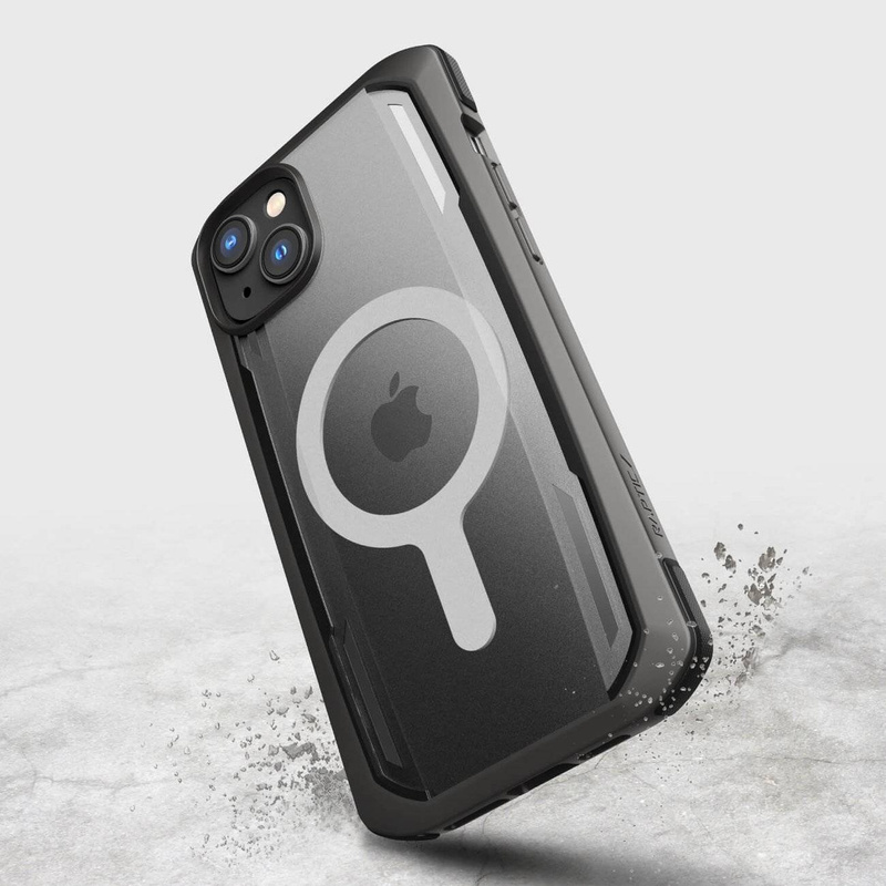Raptic X-Doria Secure Case für iPhone 14 Plus mit gepanzerter MagSafe-Hülle schwarz