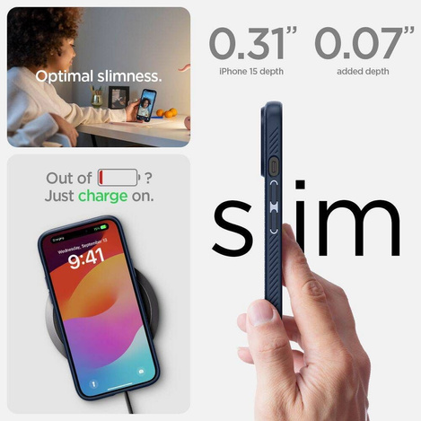 Spigen Liquid Air iPhone 16 granatowy/navy blue ACS08195