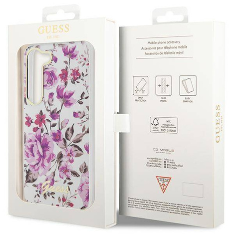 Guess GUHCS23SHCFWST S23 S911 weiß/weiß Hardcase Flower Collection