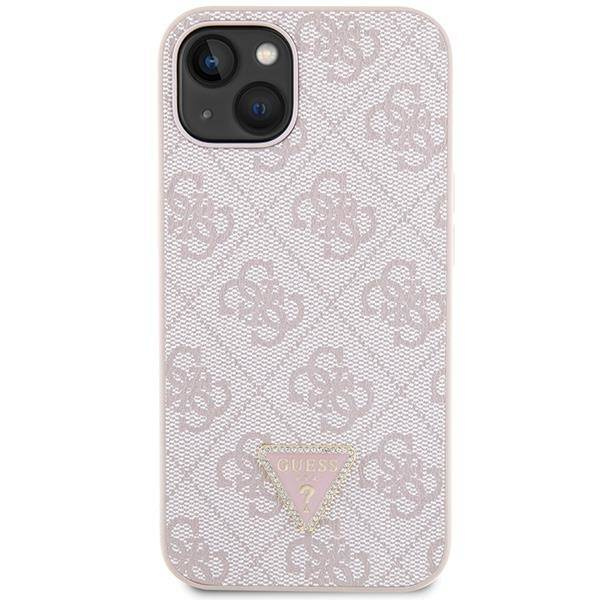 Original Handyhülle IPHONE 14 PRO MAX Guess Hardcase Crossbody 4G Metal Logo (GUHCP14XP4TDSCPP) rosa