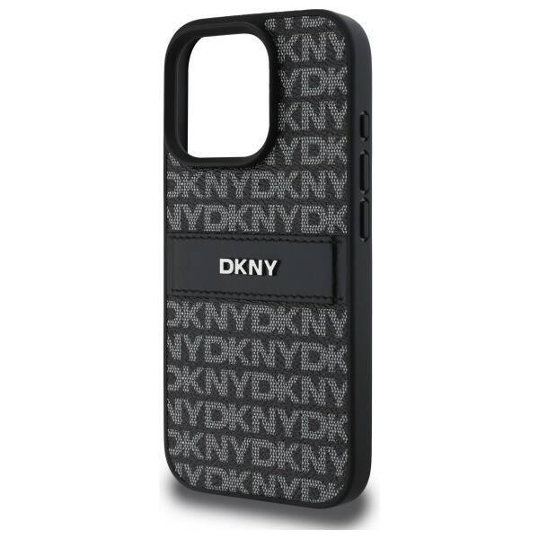 Original Case IPHONE 16 PRO MAX DKNY Hardcase Texture Pattern Tonal Stripe (DKHCP16XPRTHSLK) black