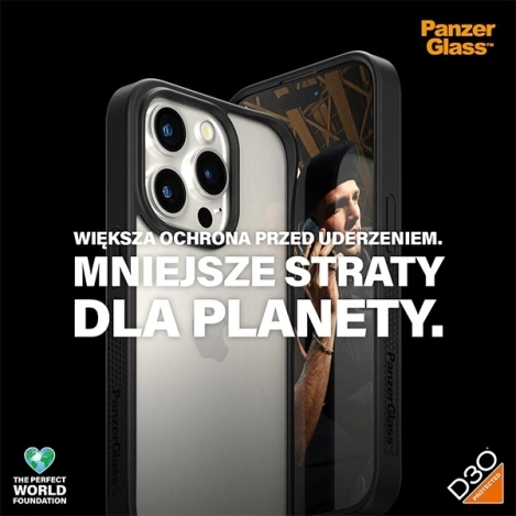 Etui PanzerGlass ClearCase na iPhone 15 Pro z certyfikatem Military Grade - przezroczysto-czarne