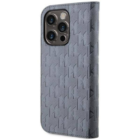 Karl Lagerfeld KLBKP14LSAKLHPG iPhone 14 Pro 6,1&quot; Bücherregal Silber/Silber Saffiano-Monogramm