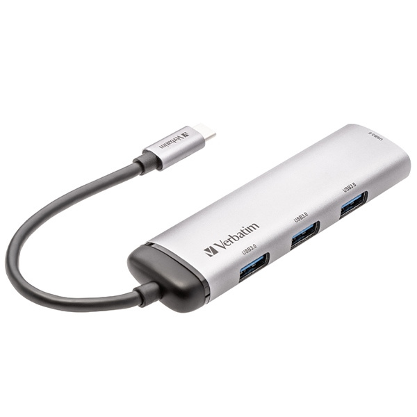 Verbatim Adapter Hub USB-C - 4xUSB-A 3.2 aluminium/aluminum 49147