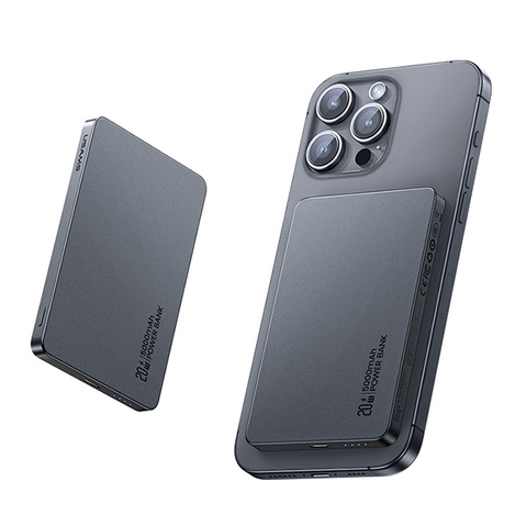 USAMS Powerbank indukcyjny 5000mAh 20W    PD Fast Charge biały/white CY Series 5KCD23103 (US-CD231)