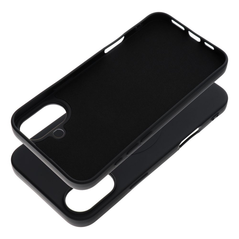 Futerał SILICONE MAG COVER (big hole) kompatybilny z MagSafe do IPHONE 16 Plus czarny
