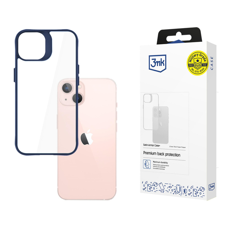 3MK Satin Armor Case+ iPhone 14 niebieski/blue