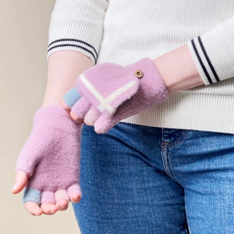 Winter-Telefonhandschuhe für Damen/Kinder – rosa