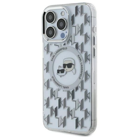 Karl Lagerfeld nakładka do iPhone 16 Pro 6,3&quot; KLHMP16LHMCKMHT przezroczysta Hardcase IML Monogram Karl&Choupette Head MagSafe