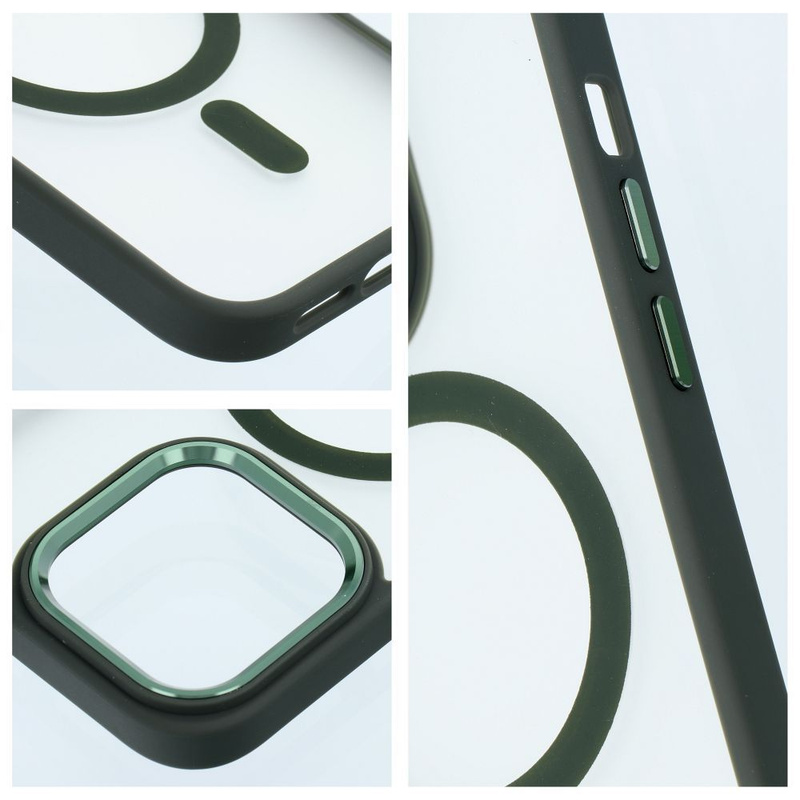 Futerał MATTE MAG COVER kompatybilny z MagSafe do IPHONE 16 Plus zielony