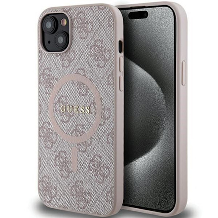 Oryginalne Etui GUESS Hardcase GUHMP14SG4GFRP do iPhone 14 (Kompatybilny z Magsafe / 4G Ring classic logo / różowy)