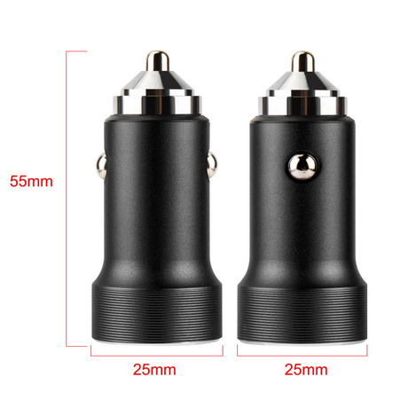 Forever ładowarka samochodowa PD3.0 + QC3.0 CC-06 1x USB-C 1x USB 20W czarna