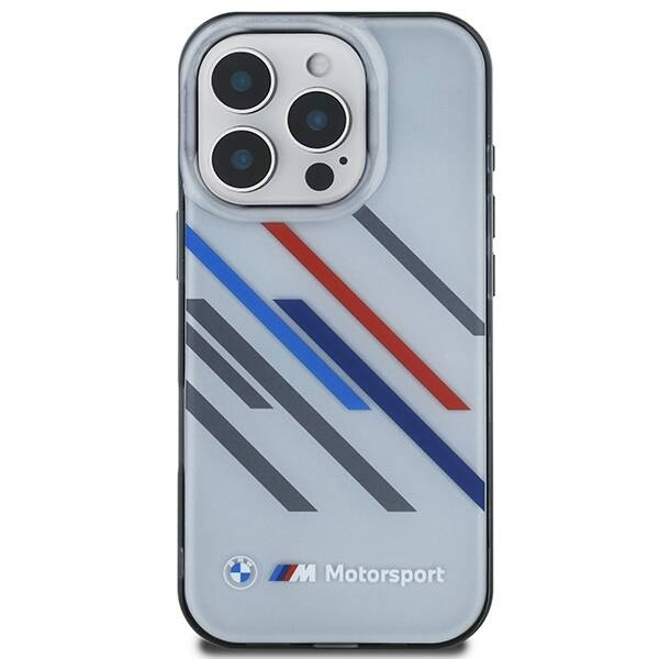 Original Case IPHONE 16 PRO MAX BMW Hardcase Motosport IML Random Stripes (BMHCP16X23HTRAG) gray