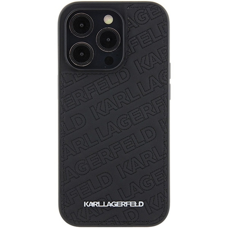 Karl Lagerfeld Quilted K Pattern case for iPhone 15 Pro - black