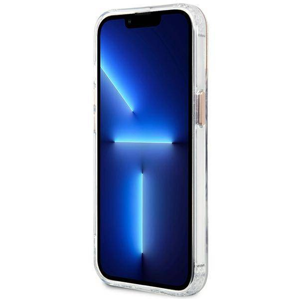 Original Handyhülle IPHONE 13 PRO MAX Guess Hard Case Metal Outline Magsafe gold