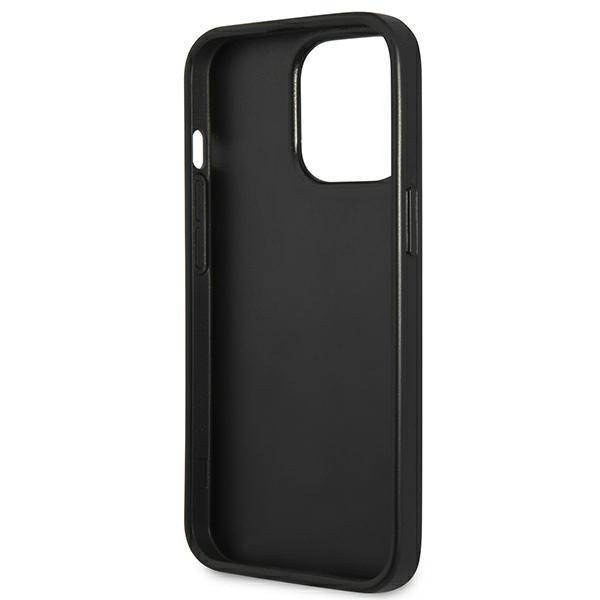 Case IPHONE 13 PRO Guess Hardcase Saffiano 4G Small Metal Logo (GUHCP13LPS4MK) black