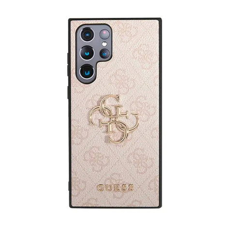 Guess 4G Big Metal Logo - Etui Samsung Galaxy S23 Ultra (różowy)