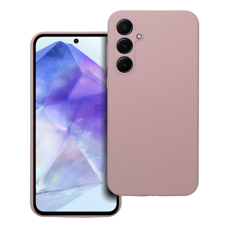 Futerał SILICONE 2mm do SAMSUNG A55 5G pudrowy róż