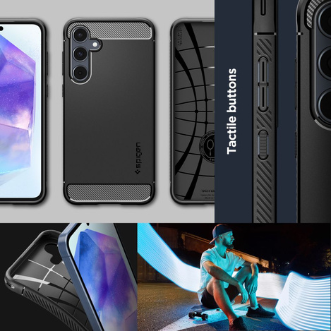 Etui SAMSUNG GALAXY A55 5G Spigen Rugged Armor Matte czarne