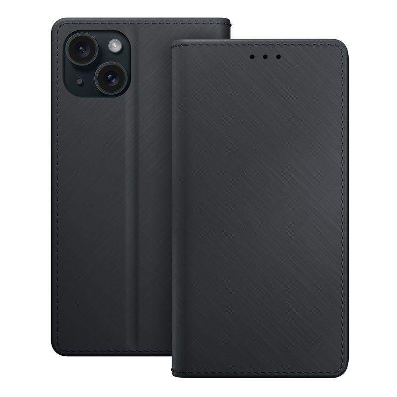 3MK Wallet Case iPhone 15 6.1" czarny/black