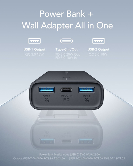 Bateria zewnętrzna (Powerbank) VEGER ACE100 - 10 000mAh Quick Charge PD 20W (W1146)