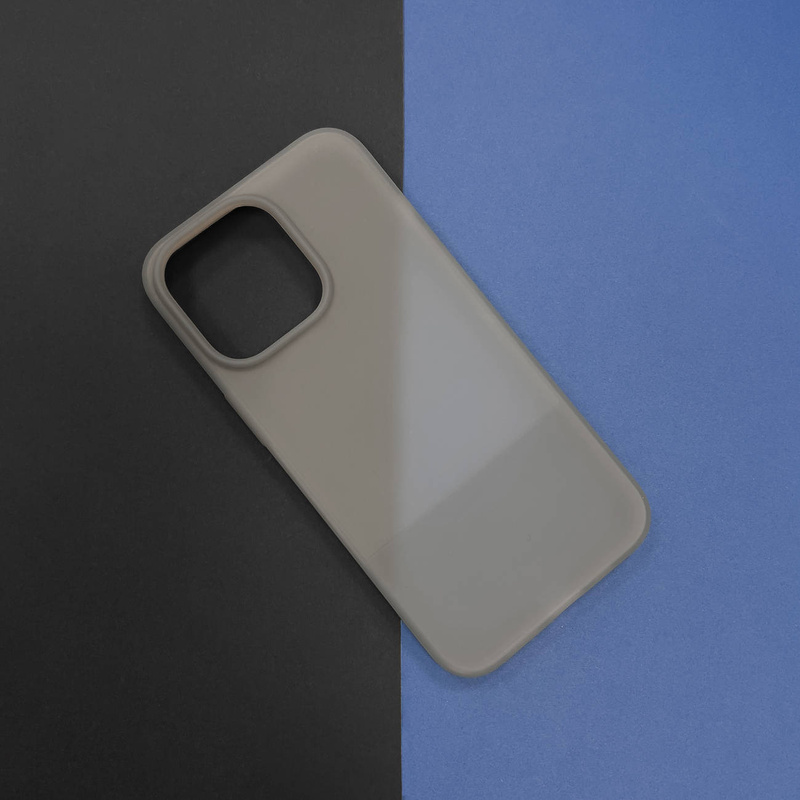Kingxbar Plain Series Hülle für iPhone 13 Pro Max Silikonhülle grau