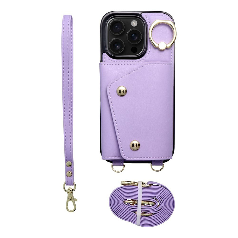 Futerał portfel WONDER dla IPHONE 14 liliowy