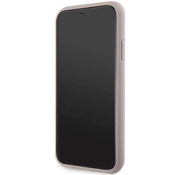 Guess GUHMN61PSAHMCP Hülle für iPhone 11 / Xr – rosa Saffiano MagSafe