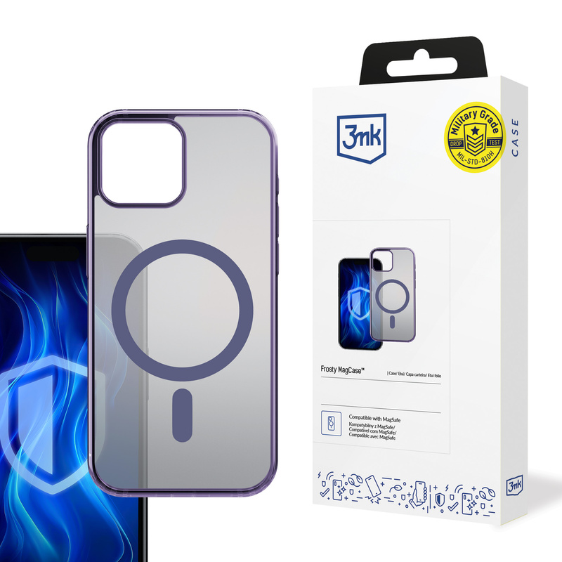 3MK Frosty MagCase iPhone 15 Plus fioletowy/purple