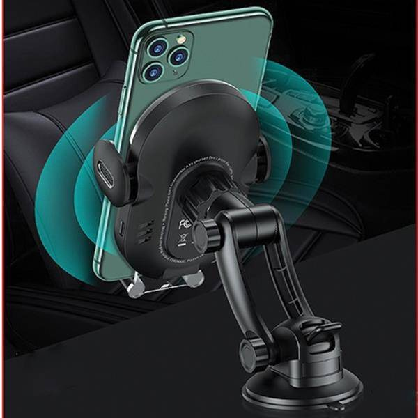 USAMS Uchwyt indukcyjny US-CD131 15W Automatic do szyby/na deskę rozdz. czarny/black CD131ZJ01