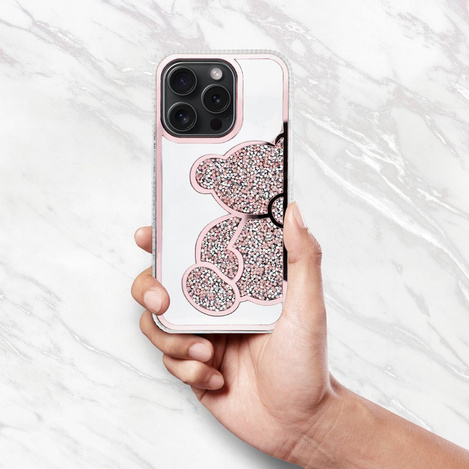 Futerał TEDDY BEAR do IPHONE 15 różowy