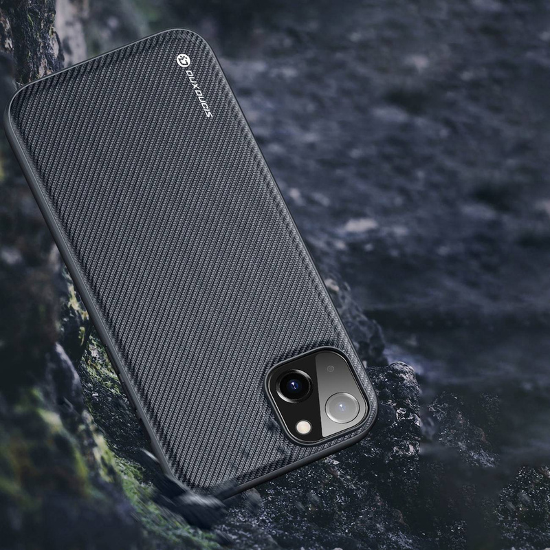 Dux Ducis Fino etui pokrowiec pokryty nylonowym materiałem iPhone 14 Plus czerwony