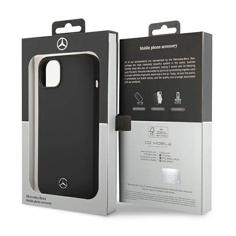 Schutzhülle IPHONE 14 PLUS Mercedes Hardcase Silicone Magsafe schwarz