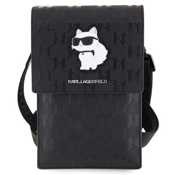 Bag Karl Lagerfeld Saffiano Monogram Choupette (KLWBSAKHPCK) black