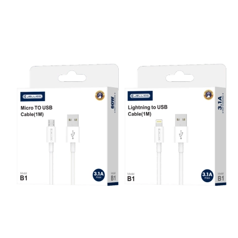 JELLICO Kabel B1 Micro USB 3.1A 1M weiss