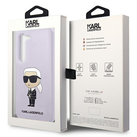 Karl Lagerfeld Silicone NFT Ikonik - Etui Samsung Galaxy S23+ (fioletowy)