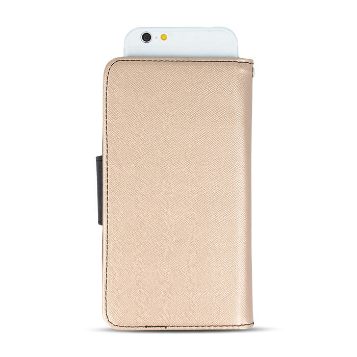 Etui Smart Fancy do iPhone 16 6,1" złoto-czarne